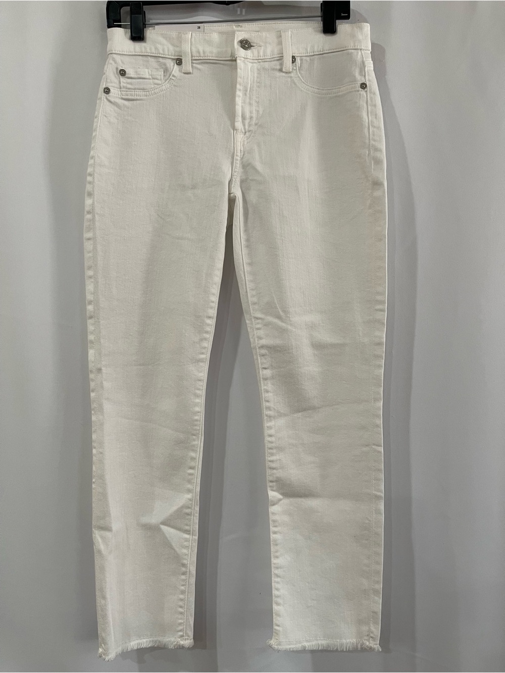 7 For All Mankind Roxanne Ankle White Jeans size 28 cruise pants vacation jeans